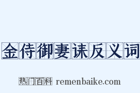 金侍御妻诔反义词是什么意思的图片